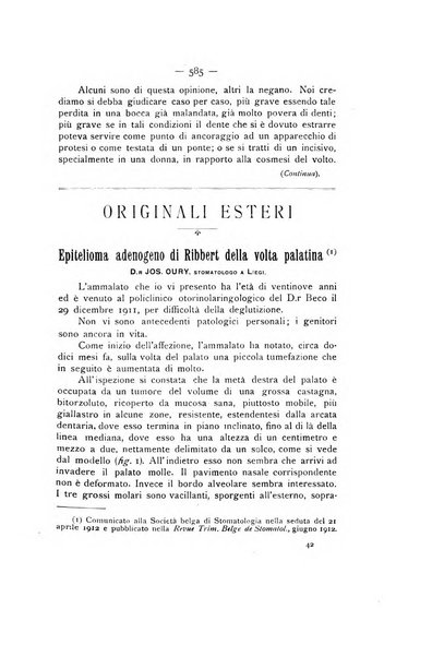 La stomatologia periodico mensile