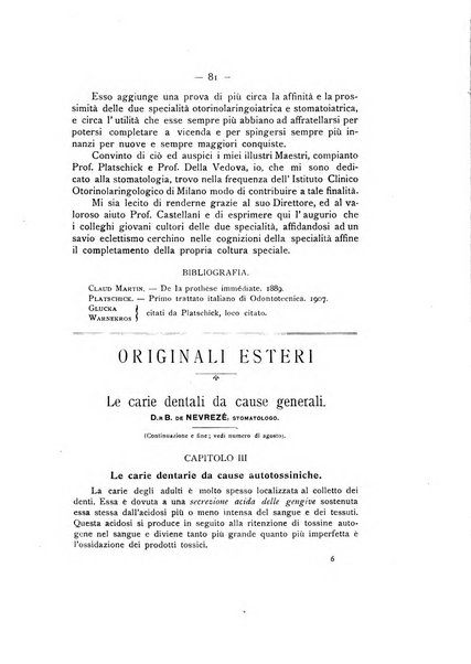 La stomatologia periodico mensile