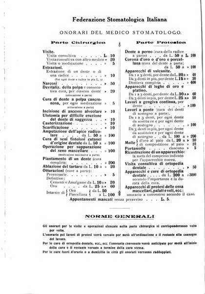 La stomatologia periodico mensile