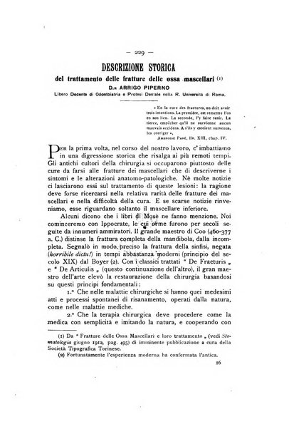 La stomatologia periodico mensile