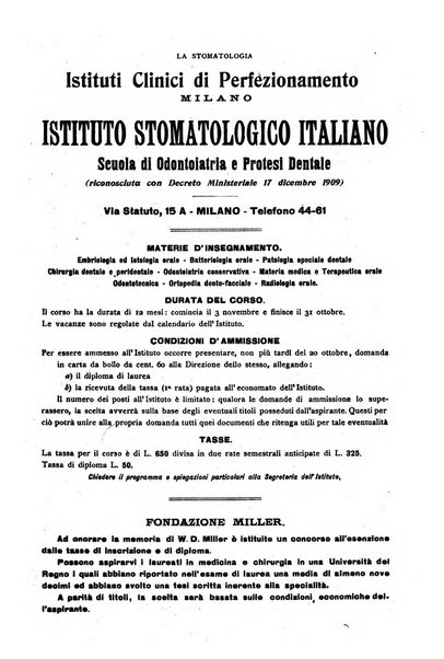 La stomatologia periodico mensile