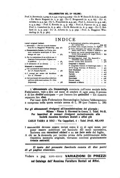 La stomatologia periodico mensile