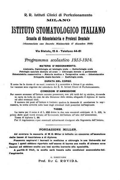 La stomatologia periodico mensile