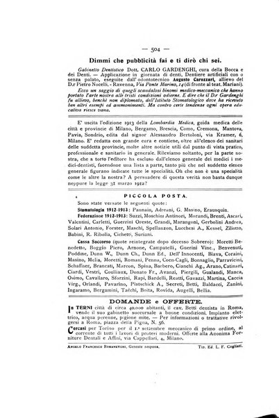 La stomatologia periodico mensile