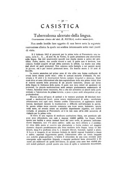 La stomatologia periodico mensile