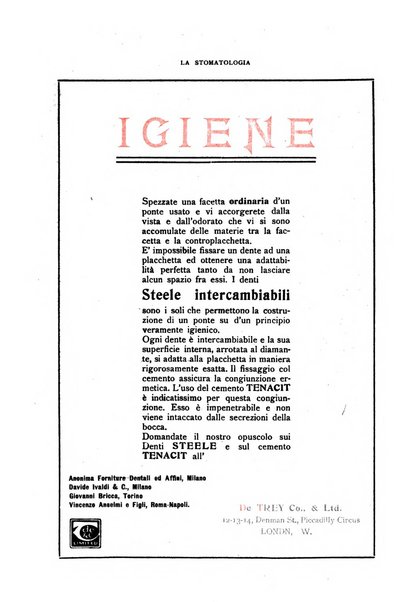 La stomatologia periodico mensile