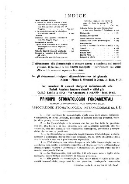 La stomatologia periodico mensile