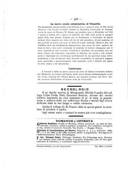 La stomatologia periodico mensile