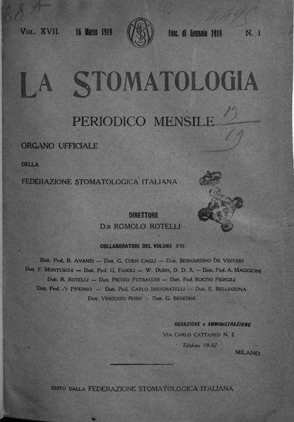 La stomatologia periodico mensile