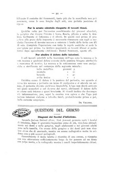 La stomatologia periodico mensile