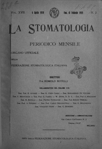 La stomatologia periodico mensile