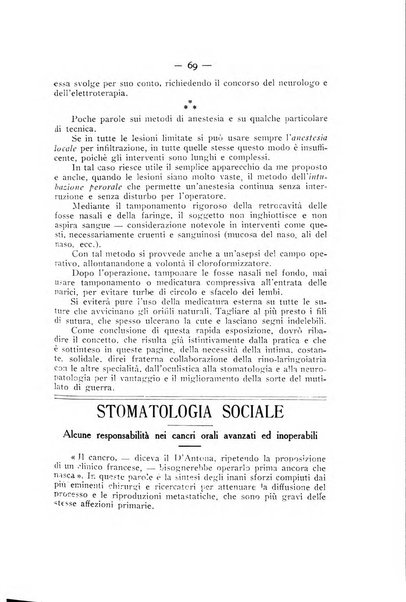 La stomatologia periodico mensile