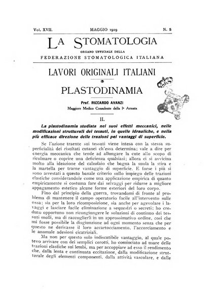 La stomatologia periodico mensile