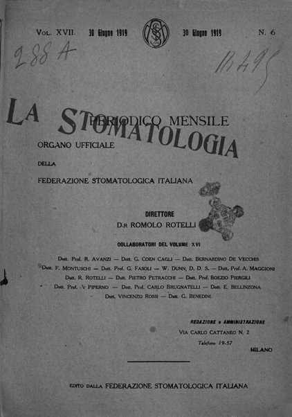 La stomatologia periodico mensile