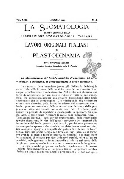 La stomatologia periodico mensile