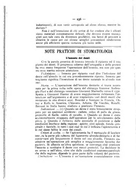 La stomatologia periodico mensile