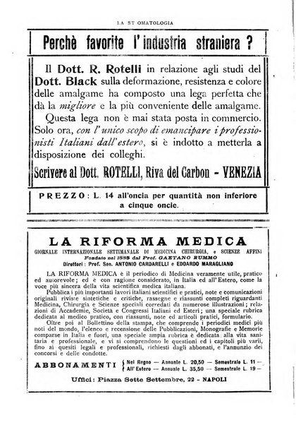 La stomatologia periodico mensile