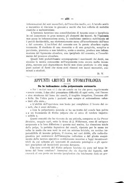 La stomatologia periodico mensile