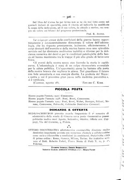 La stomatologia periodico mensile