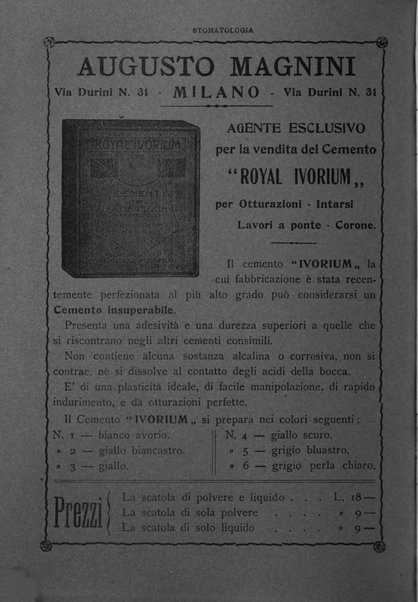 La stomatologia periodico mensile