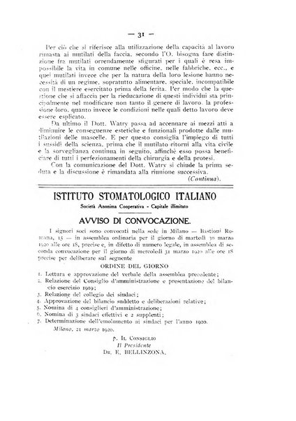 La stomatologia periodico mensile