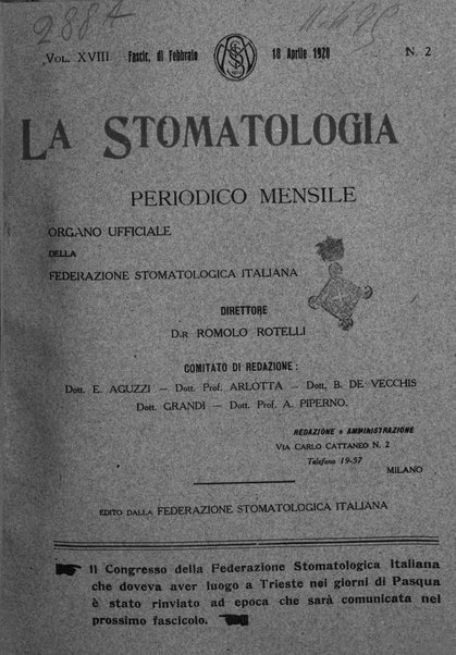 La stomatologia periodico mensile