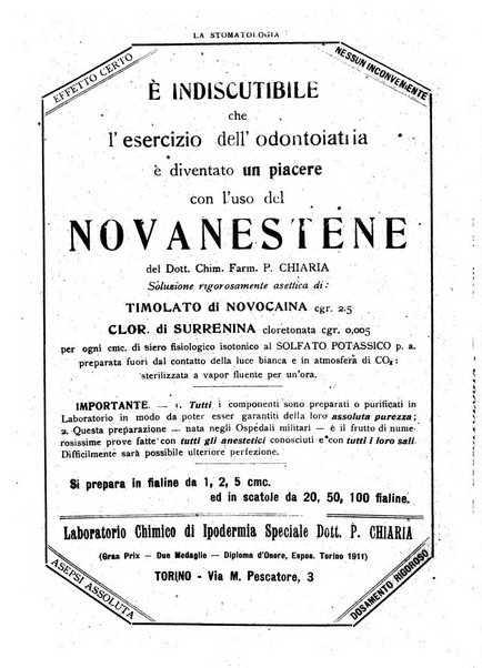 La stomatologia periodico mensile