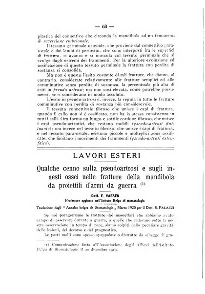 La stomatologia periodico mensile