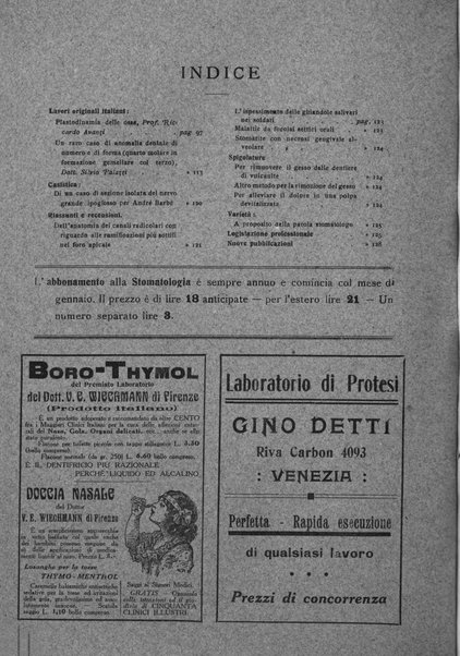 La stomatologia periodico mensile