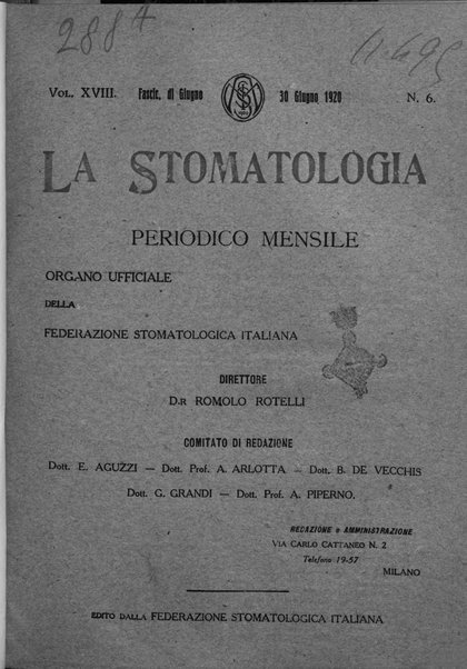 La stomatologia periodico mensile