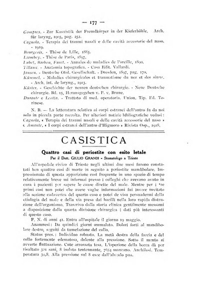 La stomatologia periodico mensile