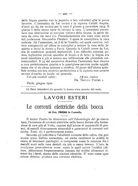 La stomatologia periodico mensile