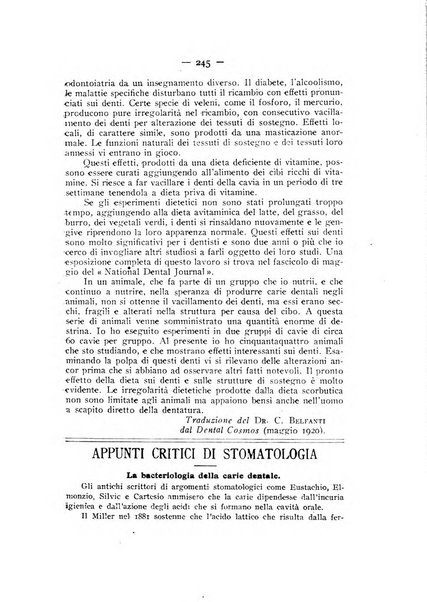 La stomatologia periodico mensile