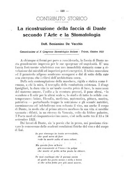 La stomatologia periodico mensile