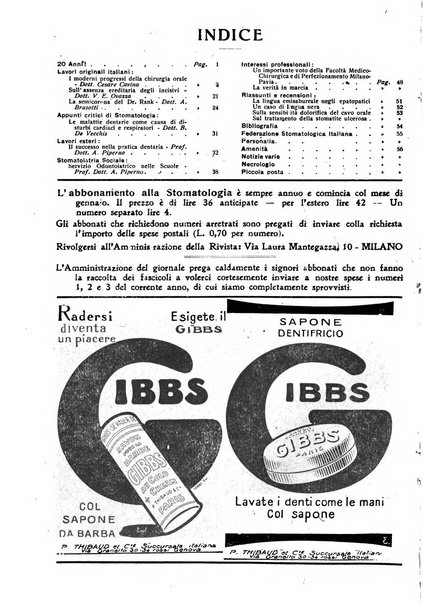 La stomatologia periodico mensile