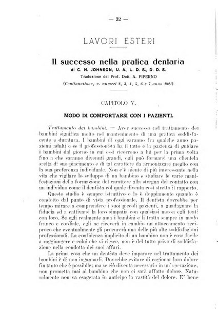 La stomatologia periodico mensile