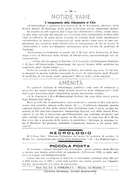 La stomatologia periodico mensile