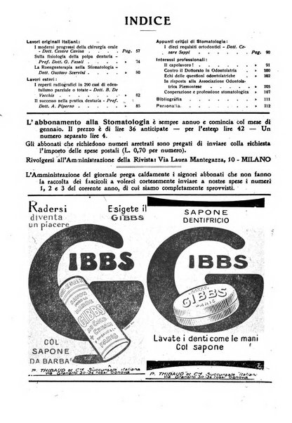 La stomatologia periodico mensile