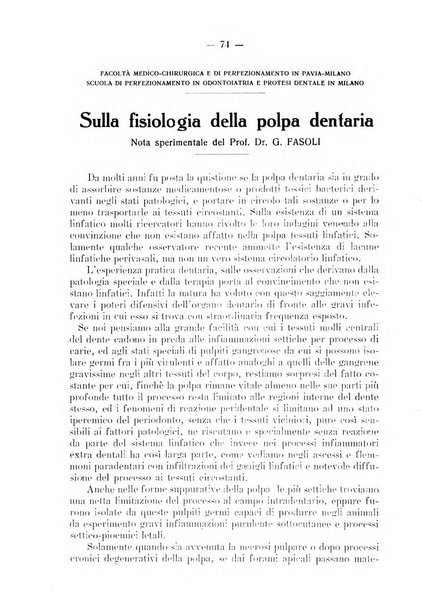 La stomatologia periodico mensile