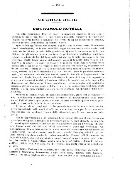 La stomatologia periodico mensile