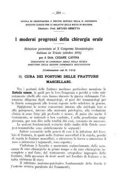 La stomatologia periodico mensile