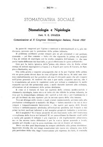 La stomatologia periodico mensile