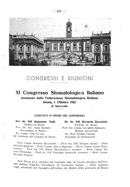 La stomatologia periodico mensile