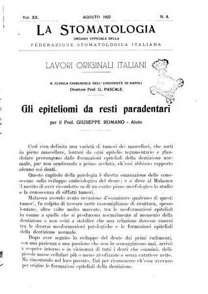 La stomatologia periodico mensile