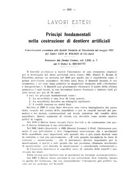 La stomatologia periodico mensile