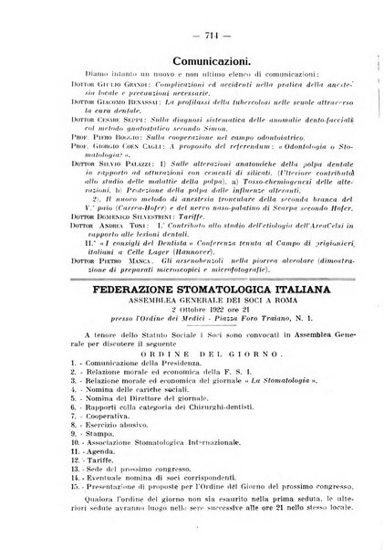 La stomatologia periodico mensile