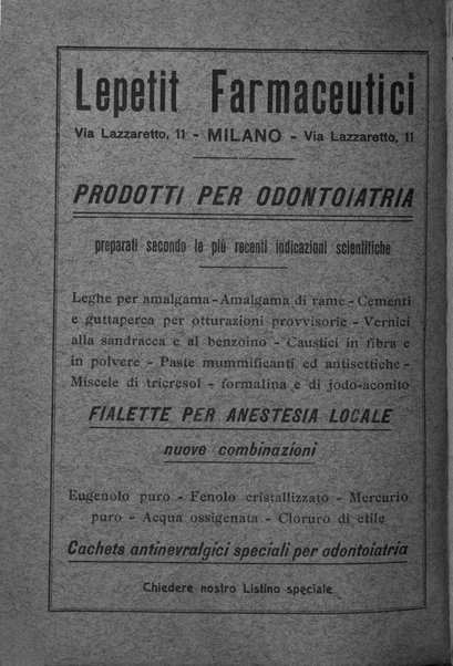 La stomatologia periodico mensile