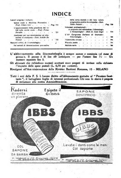 La stomatologia periodico mensile