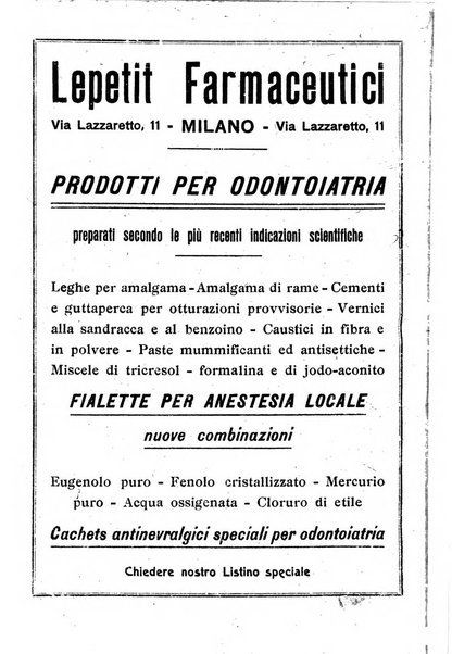 La stomatologia periodico mensile