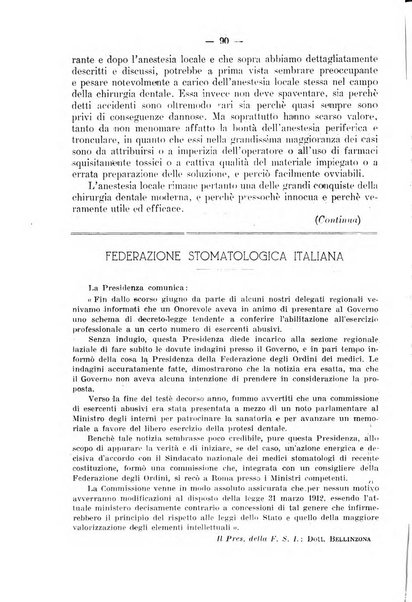 La stomatologia periodico mensile